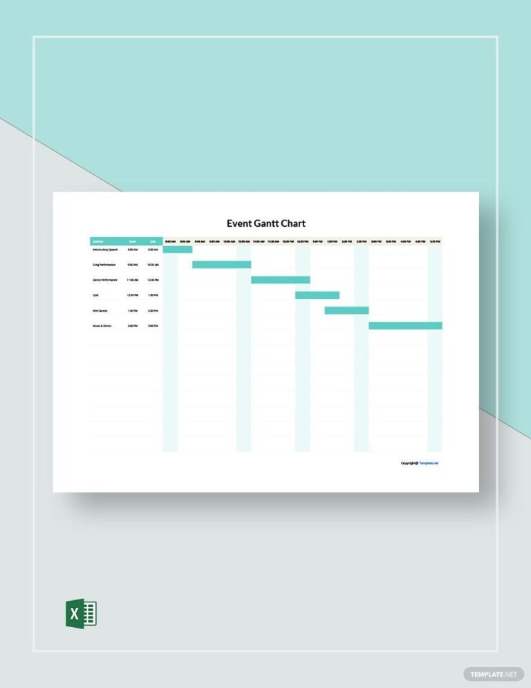 Fundraising Event Gantt Chart Template In Excel Download Template