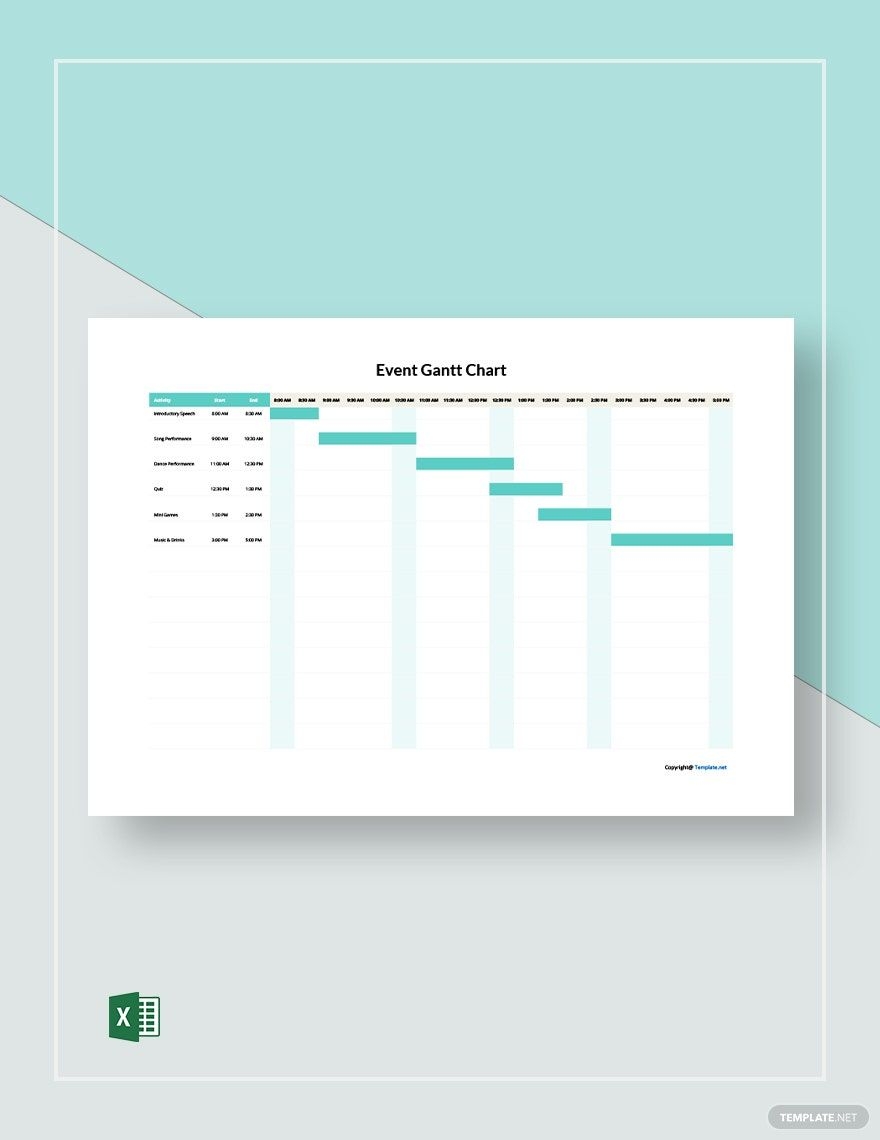 Fundraising Event Gantt Chart Template In Excel Download Template