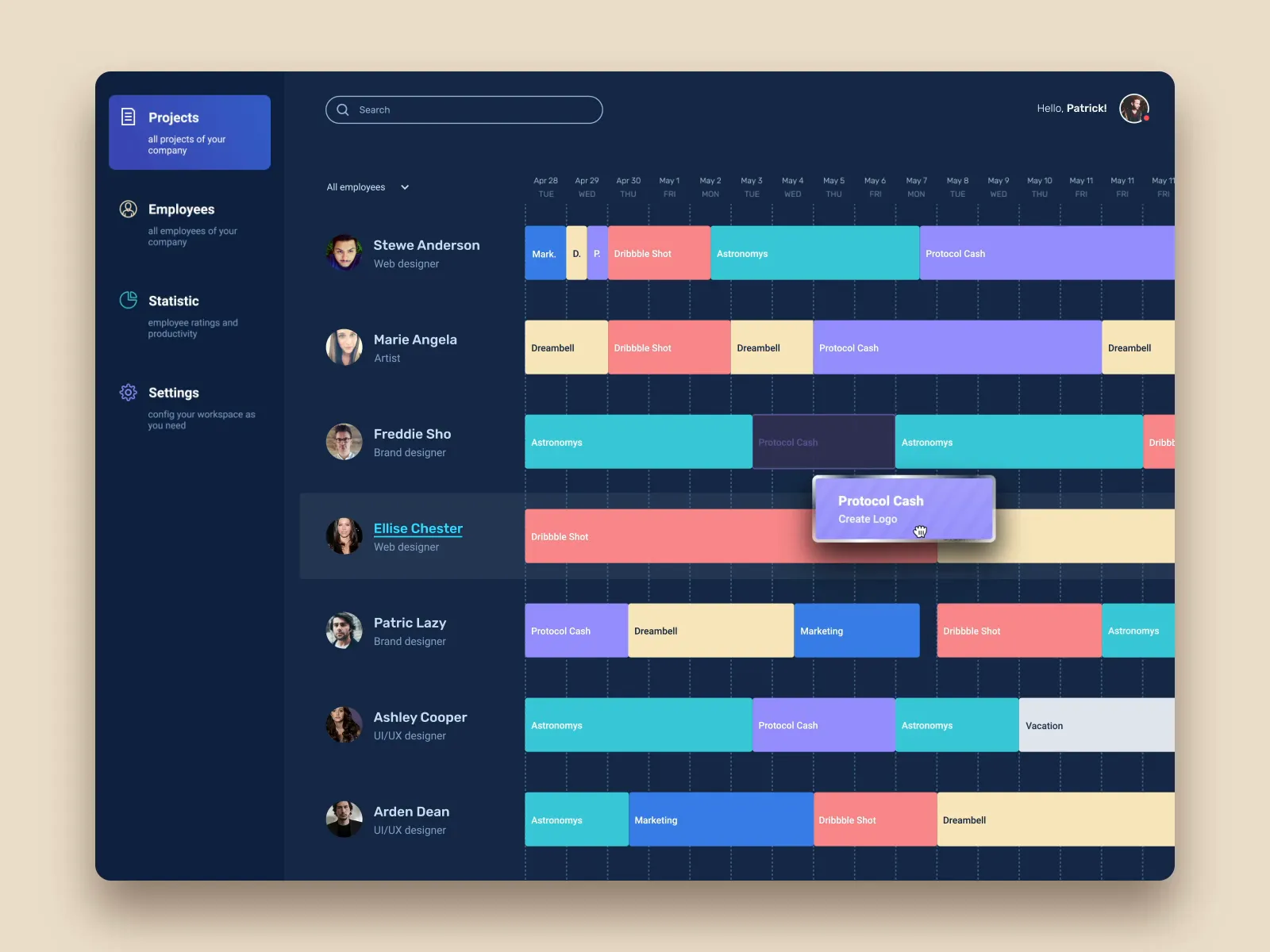 Gantt Chart Admin Dashboard Analytics UX UI By Ramotion Inc For Ramotion On Dribbble
