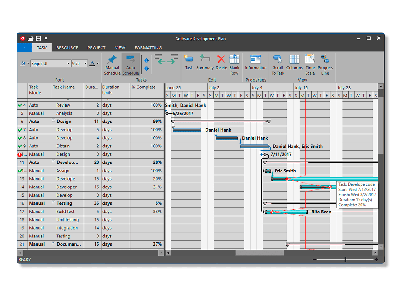 Winforms Gantt Chart