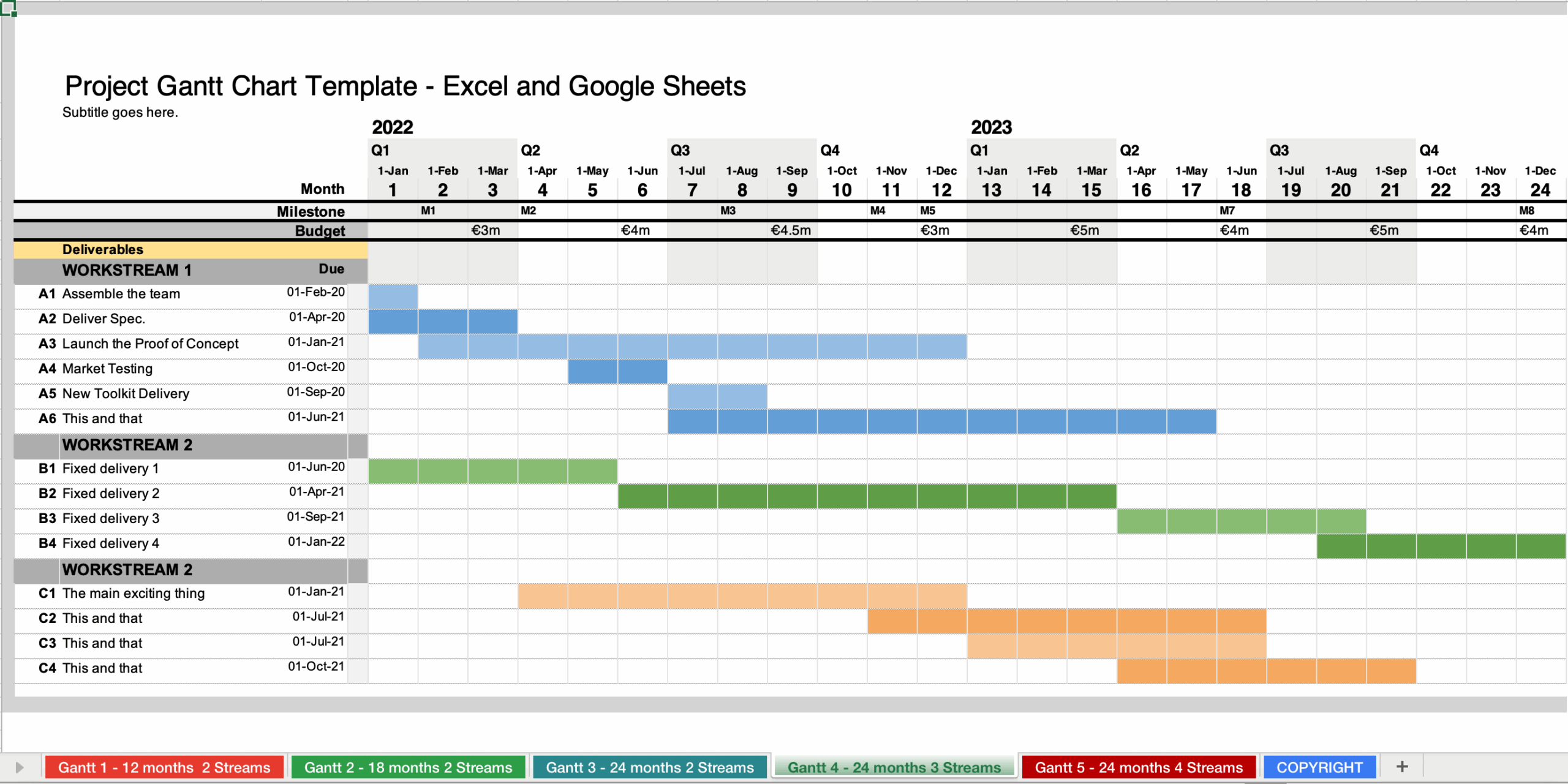 Gantt Chart Excel Template Google Sheets Compatible Gantt Chart Excel Template Google Sheets Compatible