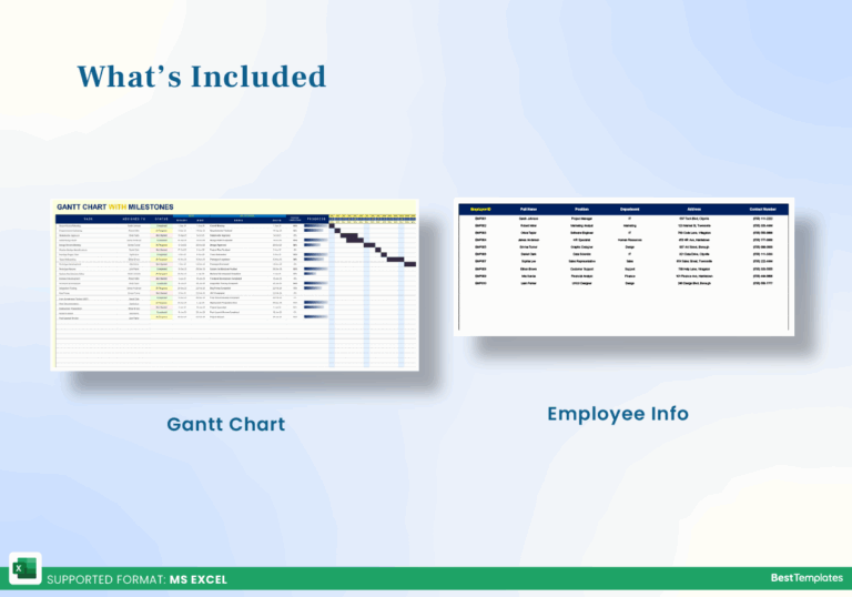 Gantt Chart Excel Template With Milestones Best Templates