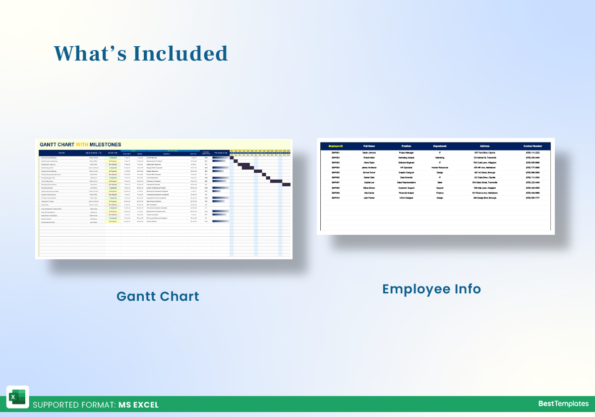 Gantt Chart With Milestones Template