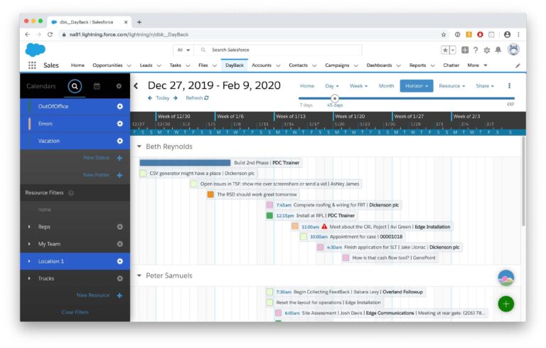 Gantt Chart Horizon View DayBack Documentation