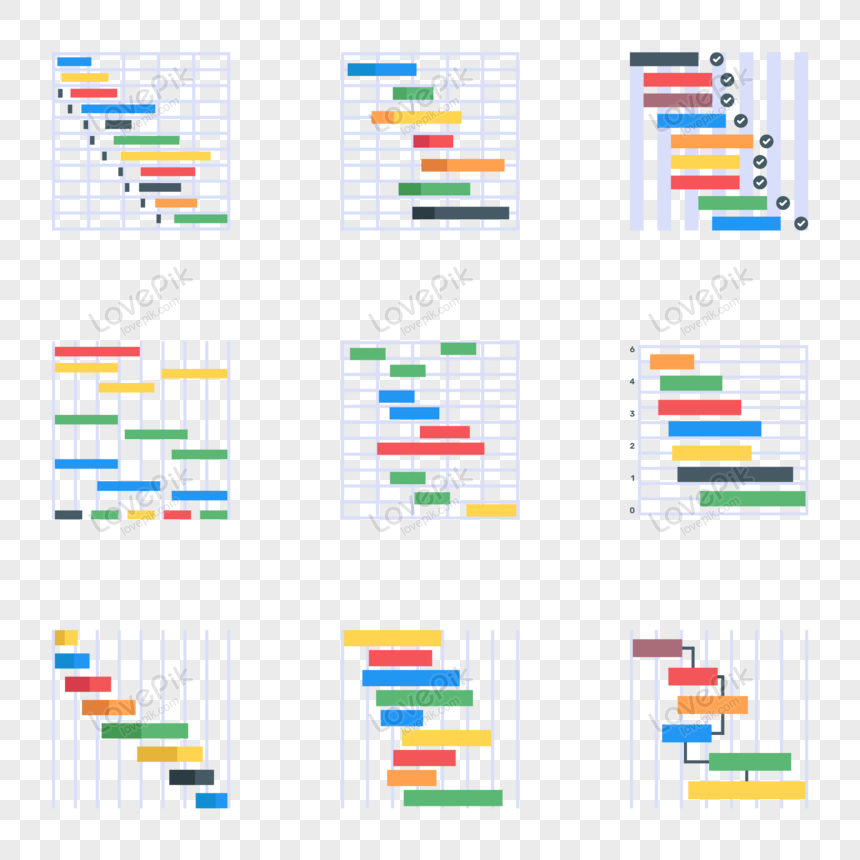 Gantt Chart Icon PNG Images With Transparent Background Free Download On Lovepik