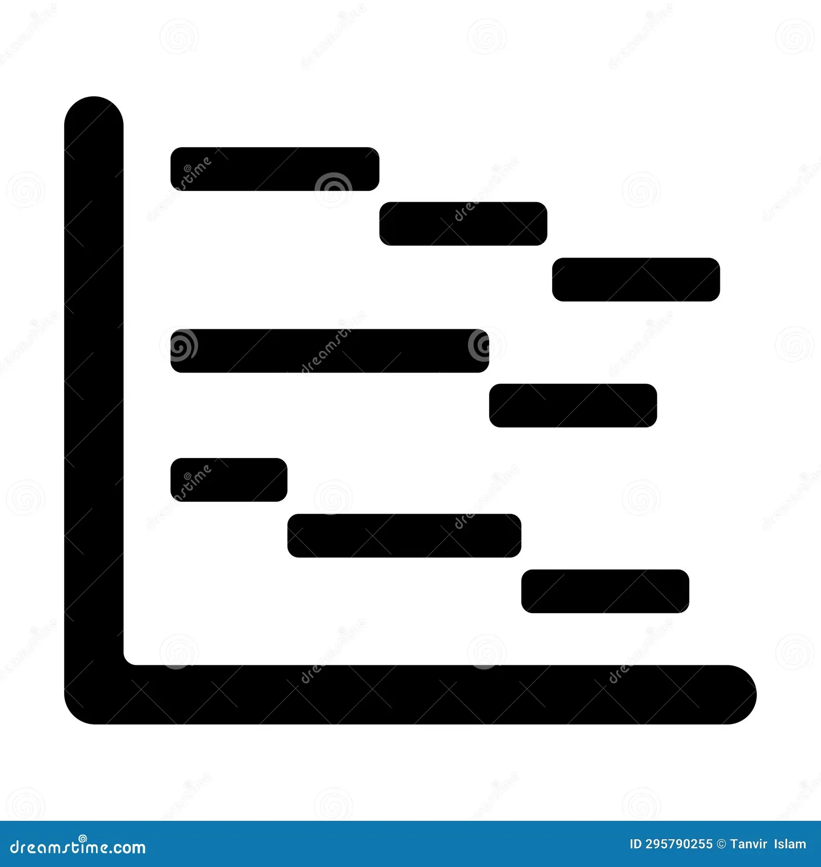 Gantt Chart Icon Stock Vector Illustration Of Graphic 295790255