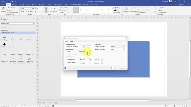 Gantt Chart In MS Visio