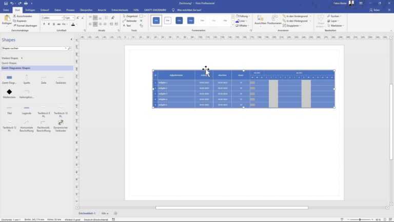 Gantt Chart In MS Visio