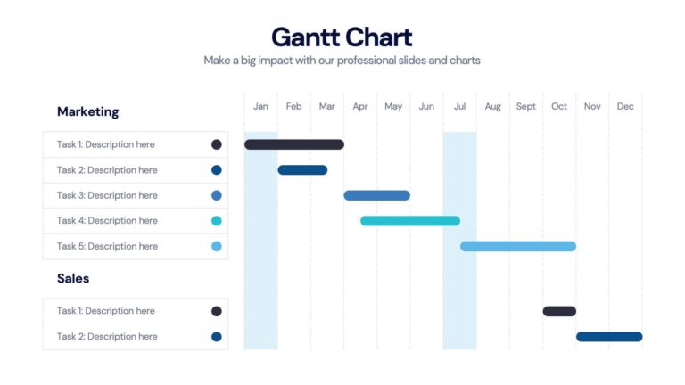 Gantt Chart Infographic Presentation Template