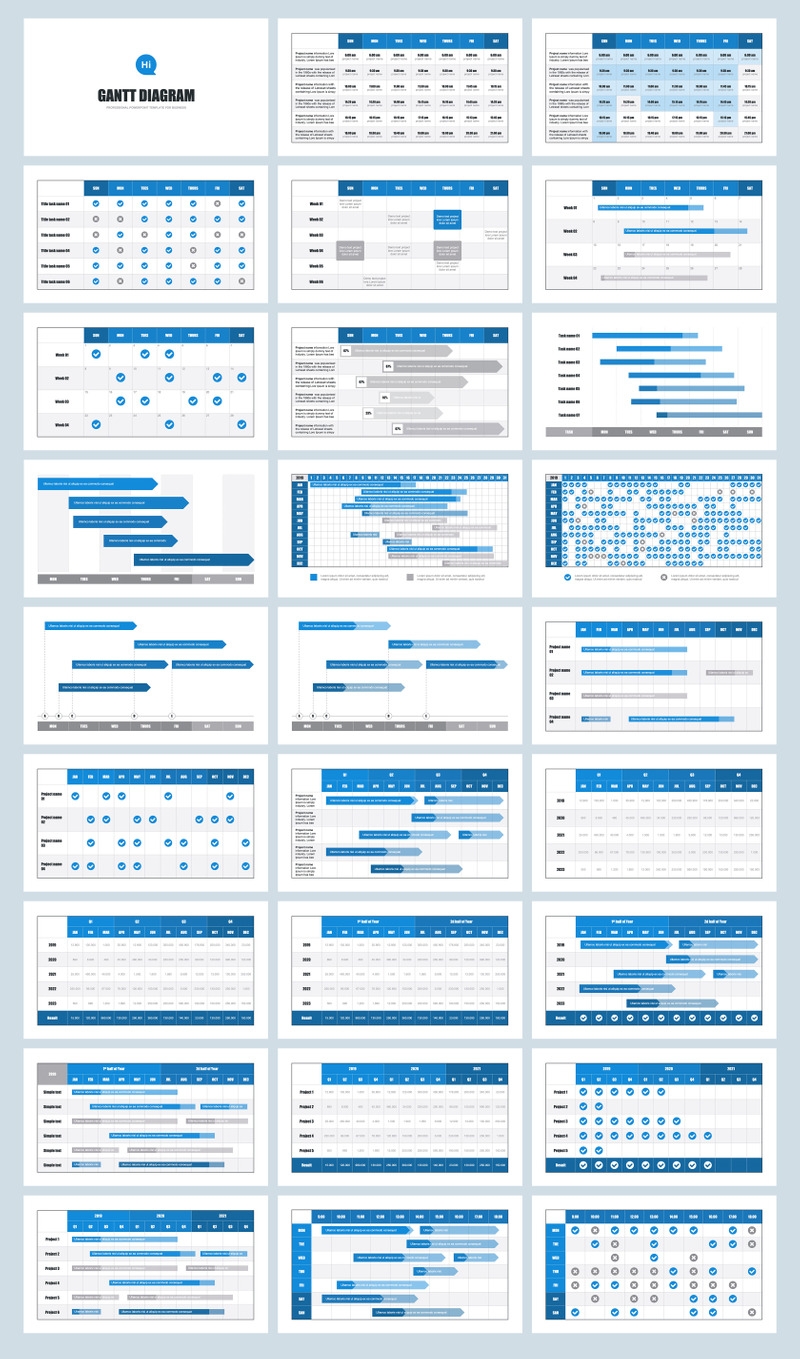 Gantt Chart Keynote Template 74203 TemplateMonster