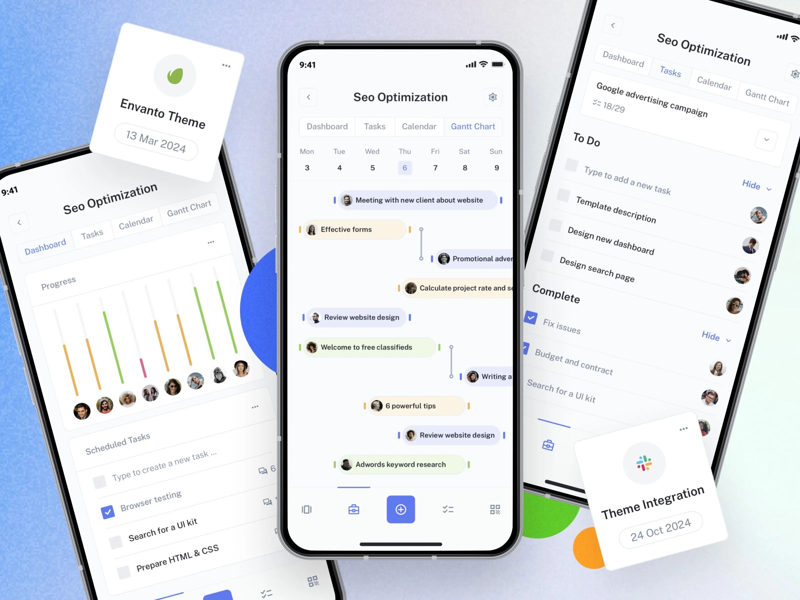 Gantt Chart Mobile Project Management App Design By WhiteUI 