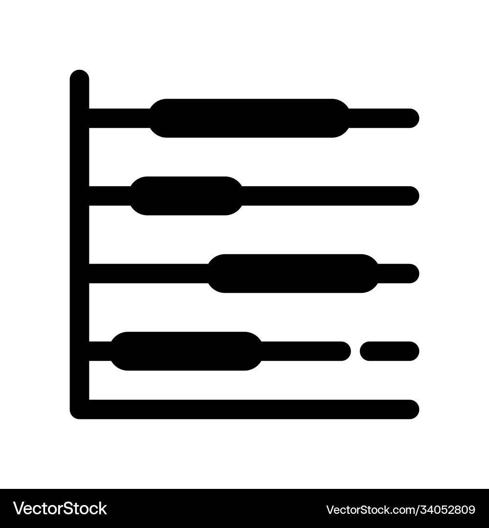 Gantt Chart Outline Icon Royalty Free Vector Image