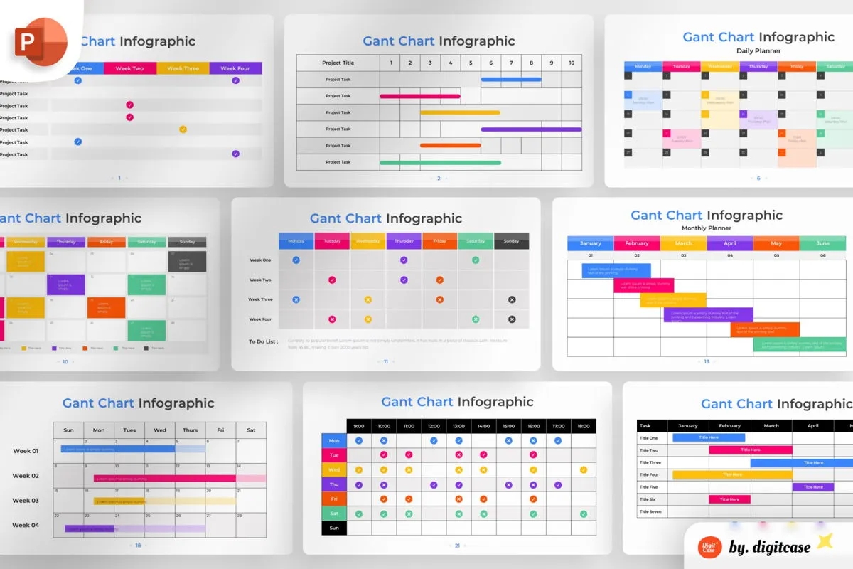 Gantt Chart Powerpoint Slide Gantt Chart Powerpoint Slide