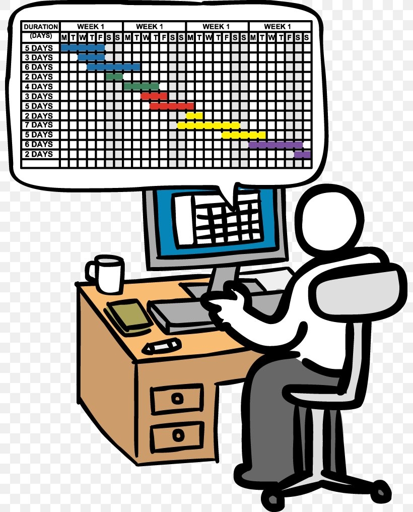 Gantt Chart Project Management Diagram PNG