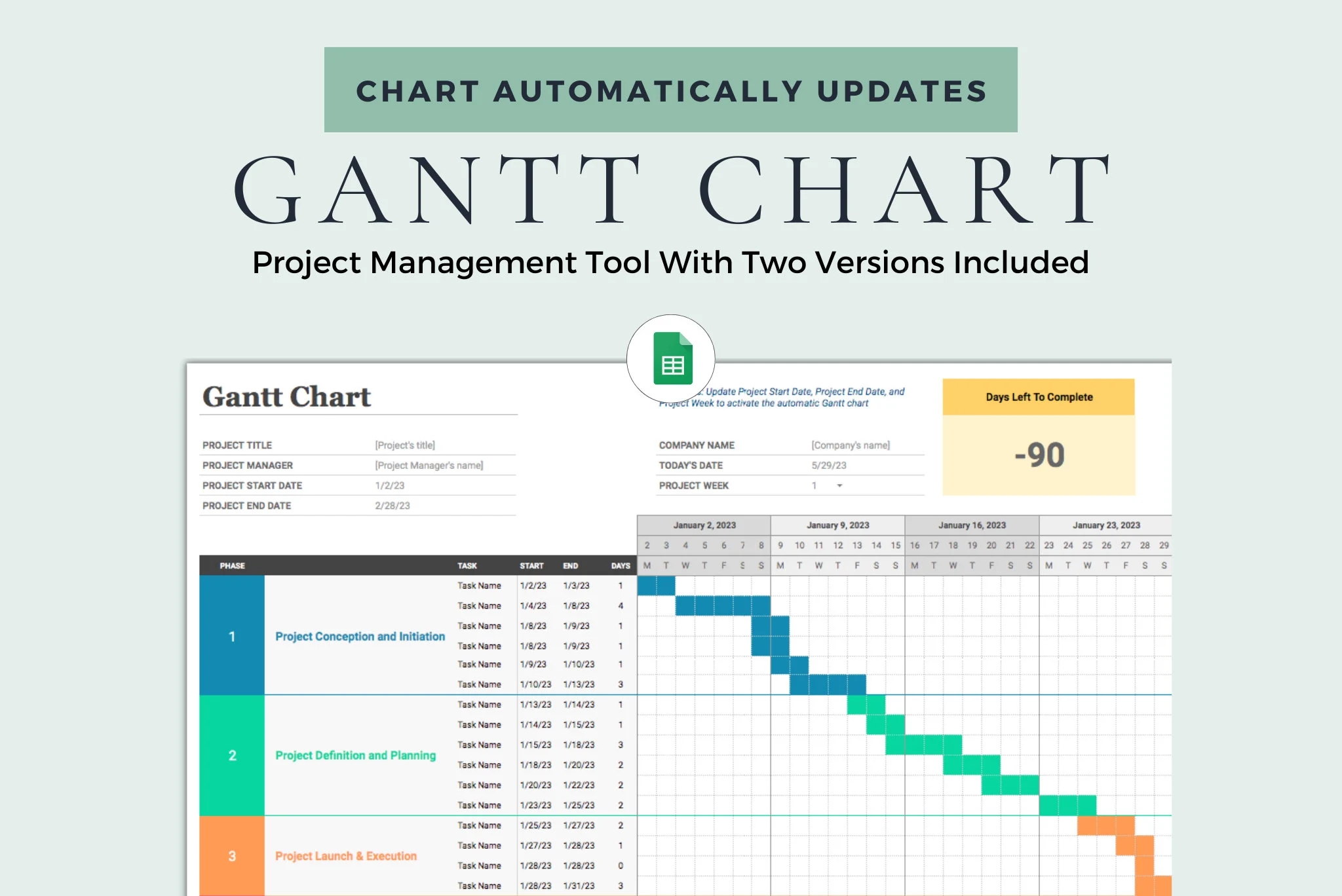 Gantt Chart Project Management