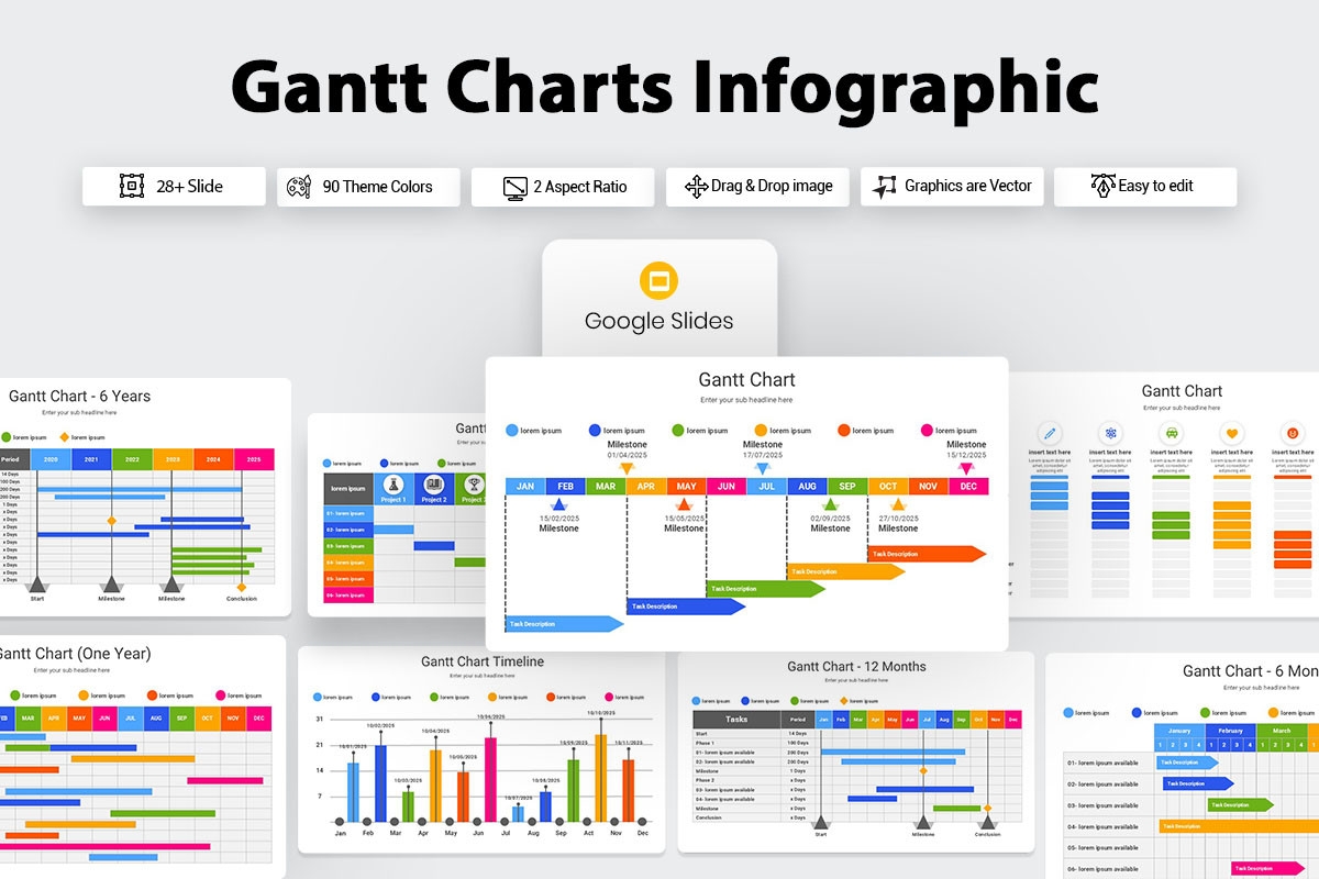 Gantt Chart Infographic Template