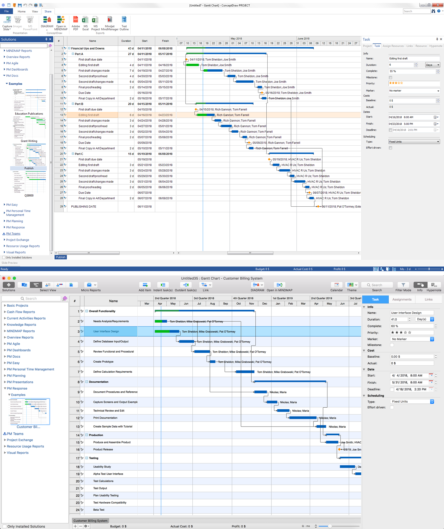 Tom's Gantt Chart
