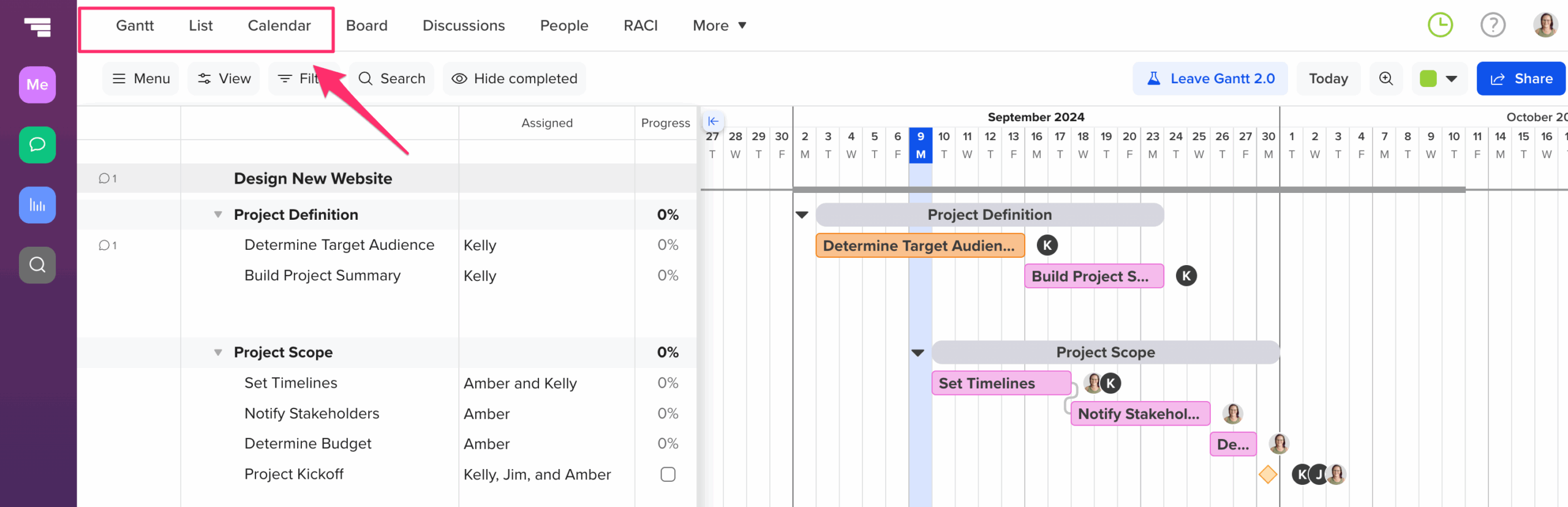 Gantt View TeamGantt Support