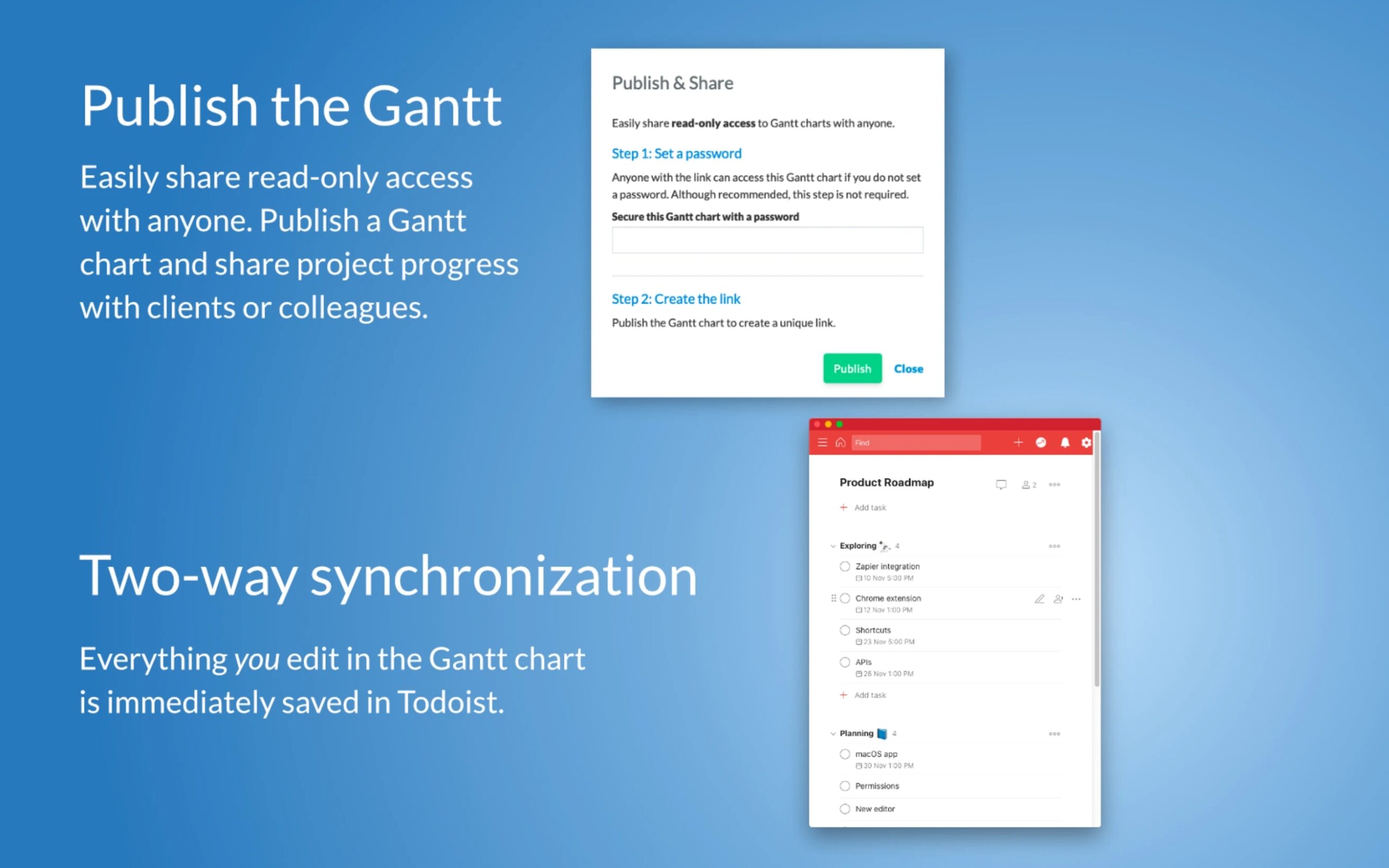 Ganttify Todoist Integrations