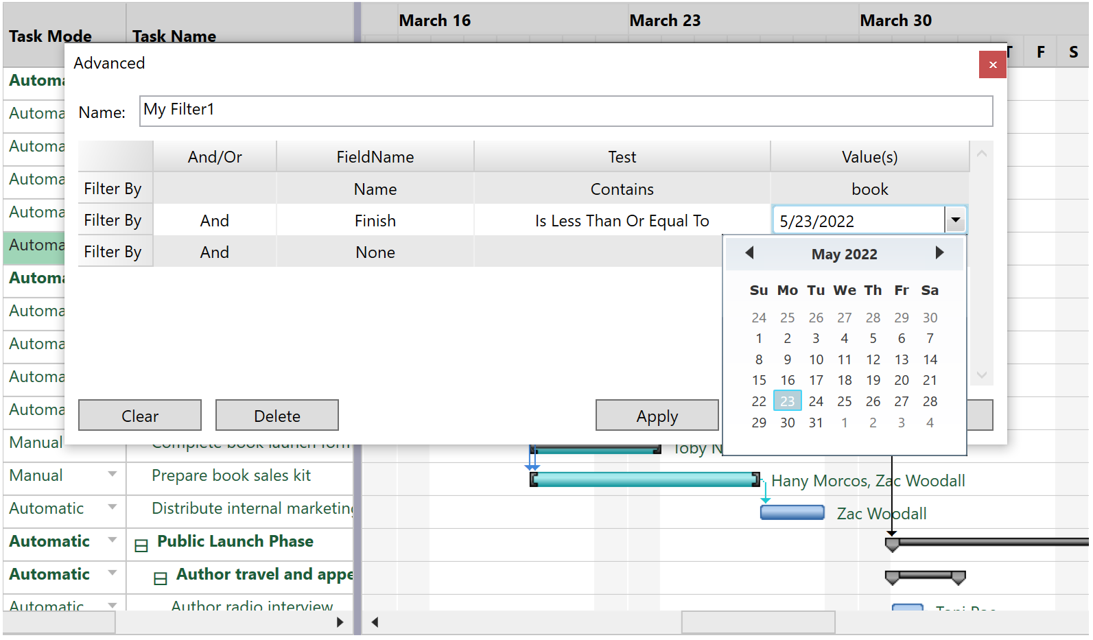 GanttView Gantt Chart Control For WPF