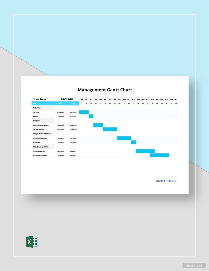 Hotel Management Gantt Chart Template In Excel Download Template