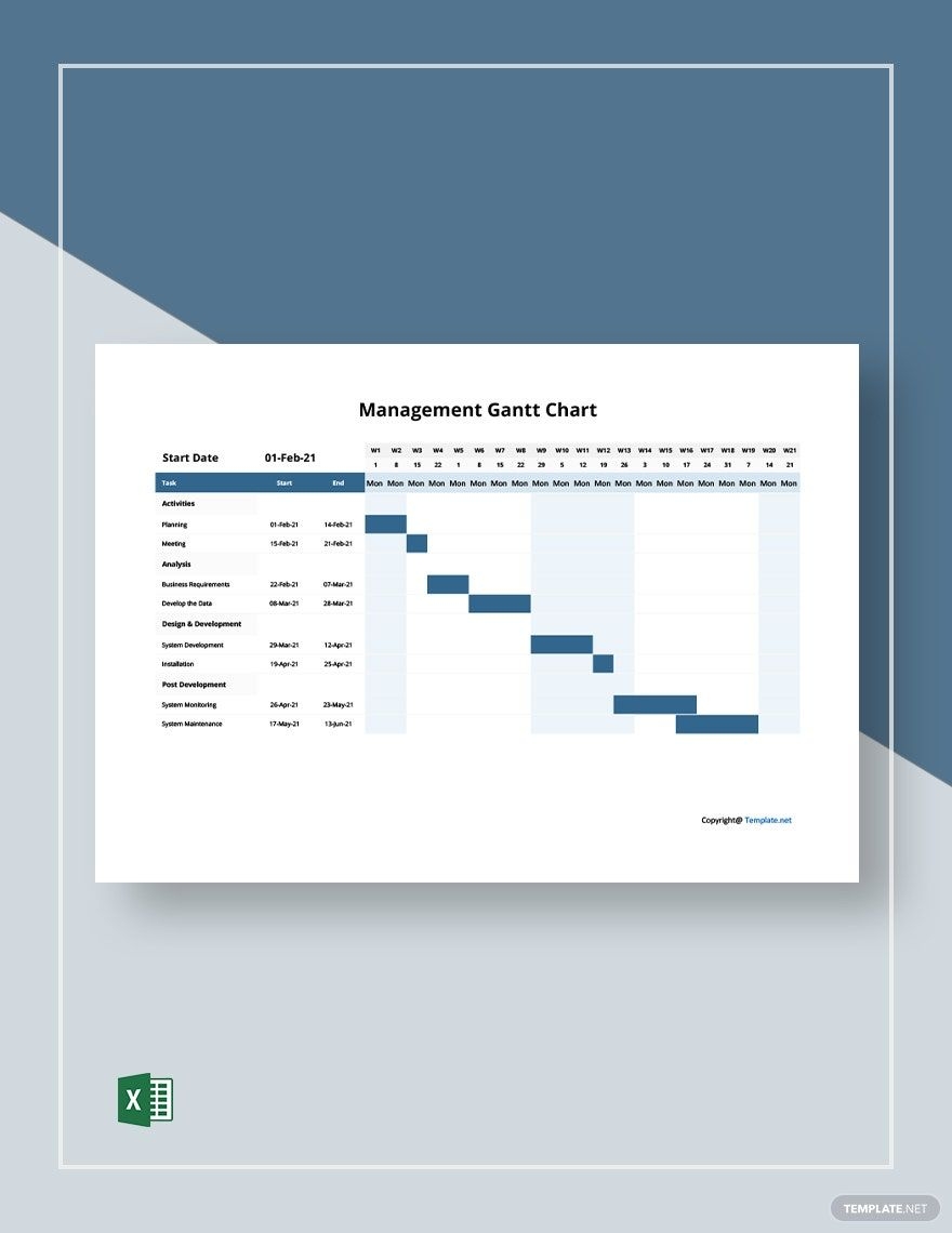 Hotel Management Gantt Chart Template In Excel Download Template