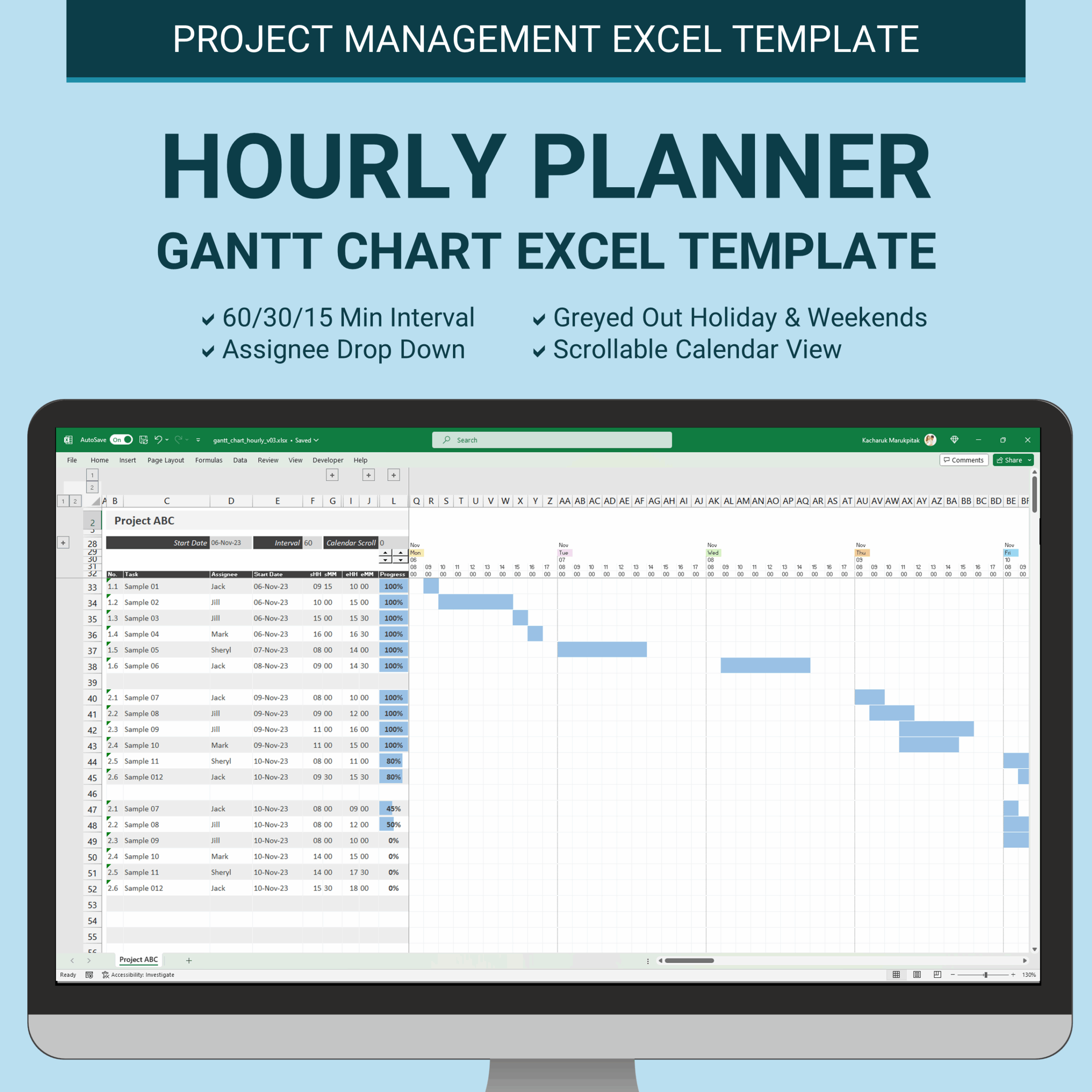 Hourly Planner Gantt Chart Excel Template Project Management Excel Spreadsheet Template Daily Schedule By Hour Eloquens