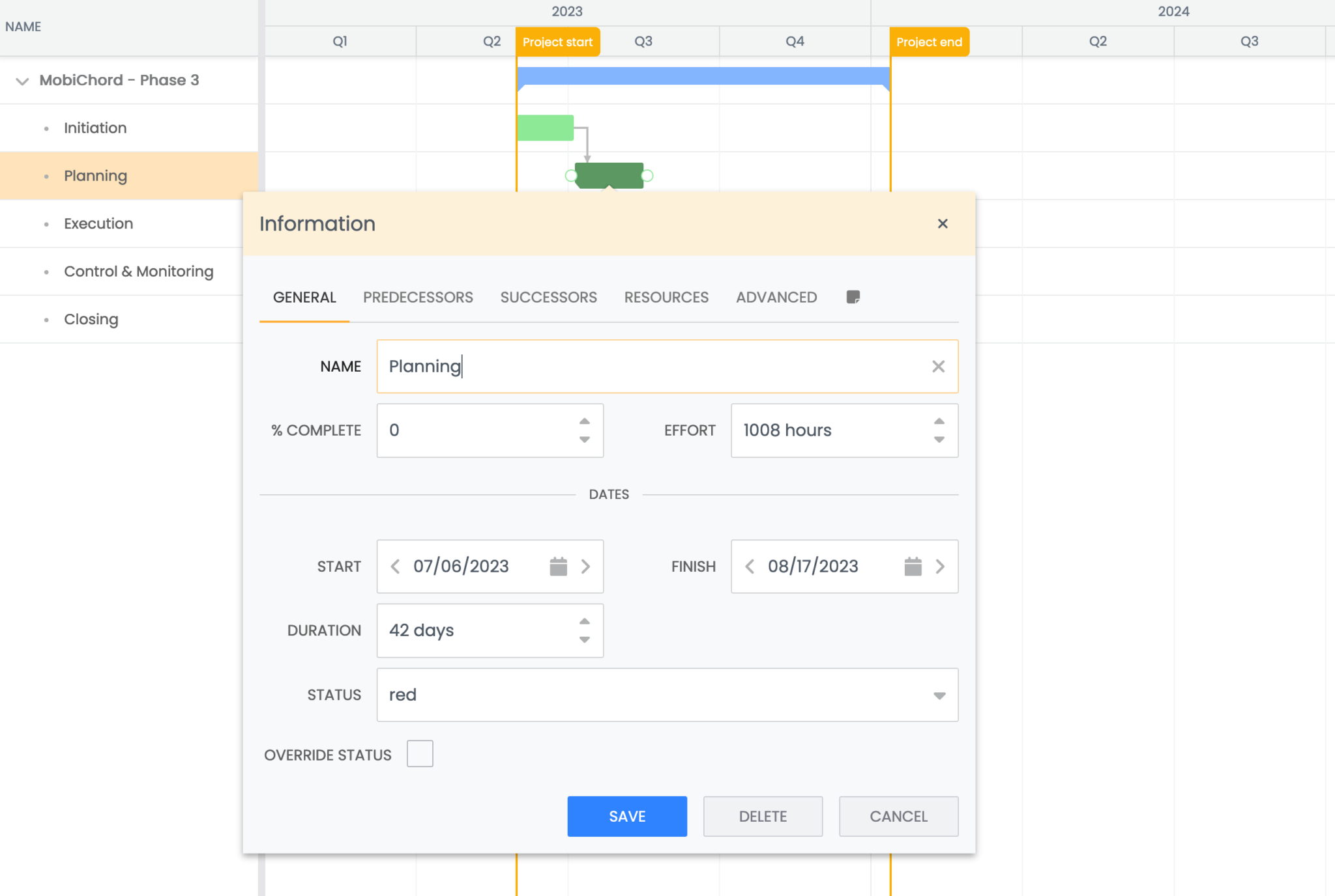 How To Connect And Sync Bryntum Gantt To A ServiceNow Project Portfolio Management Planning Chart Bryntum