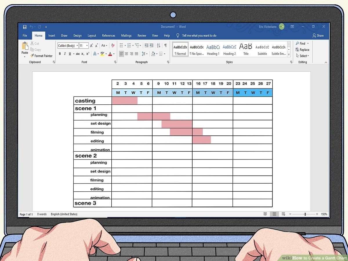 How To Create A Gantt Chart 7 Steps with Pictures WikiHow