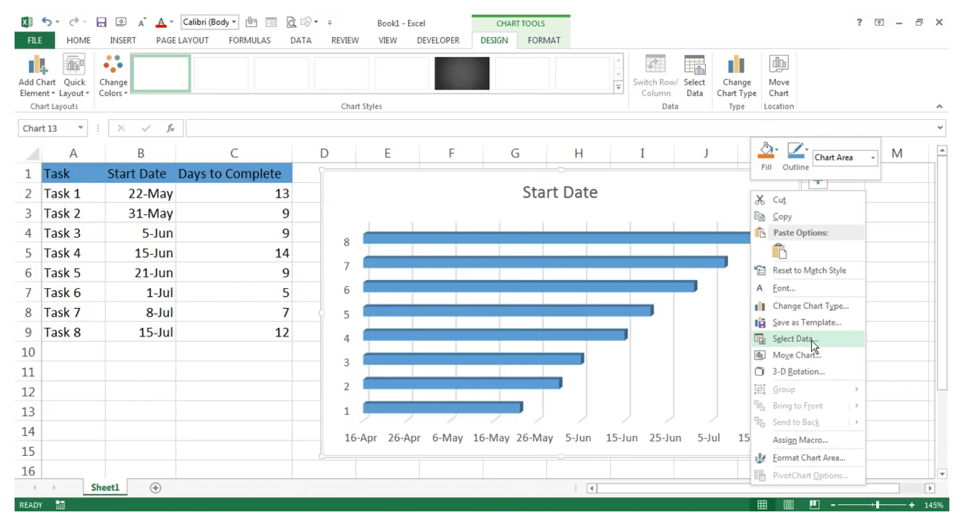 How To Create A Gantt Chart In Excel Zoho Projects