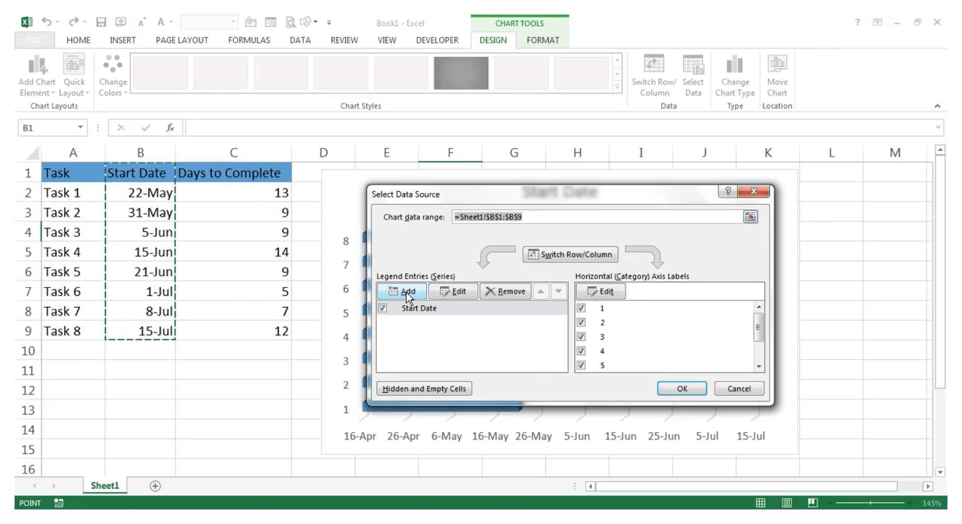 How To Create A Gantt Chart In Excel Zoho Projects