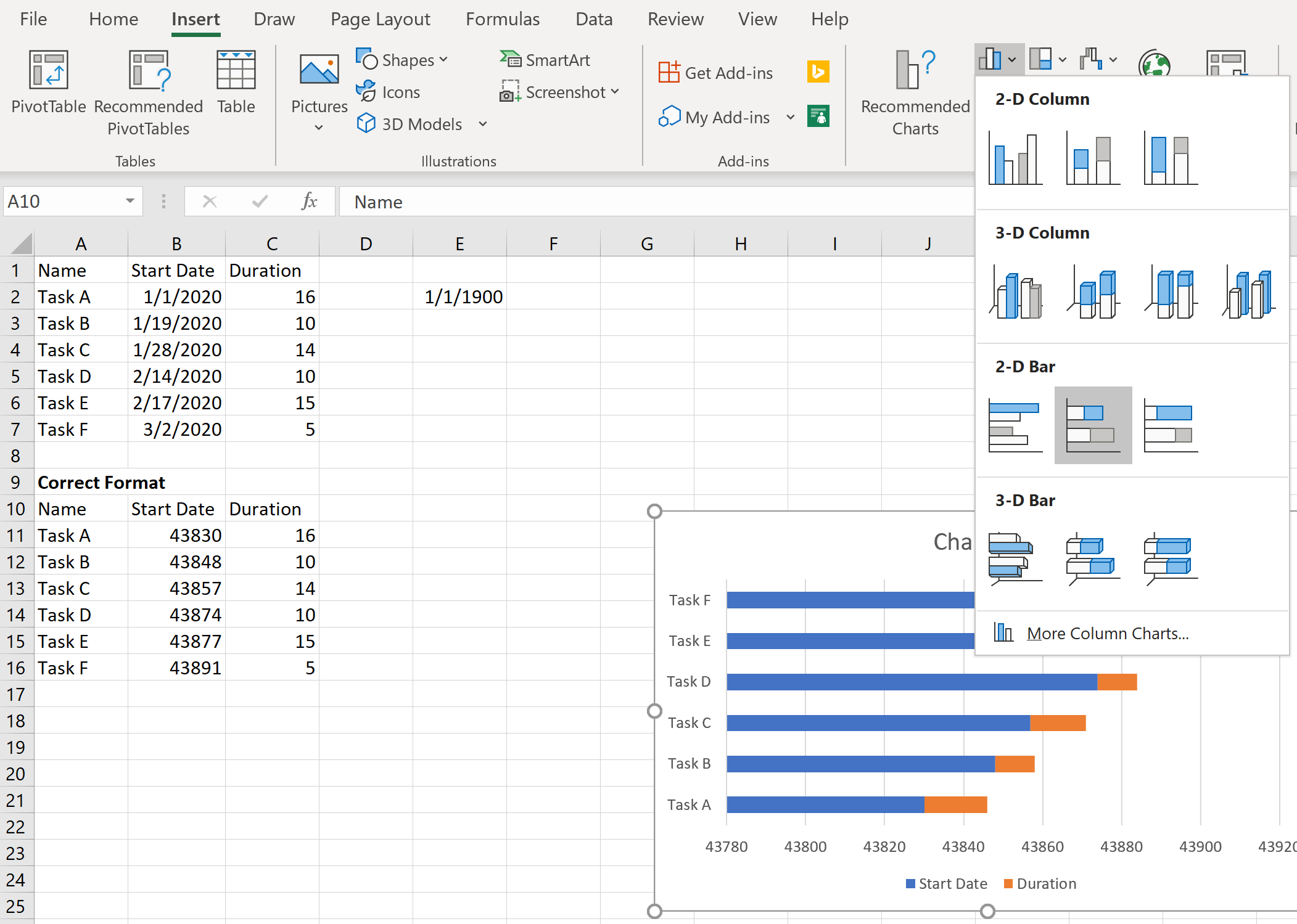 How To Create A Gantt Chart In Excel