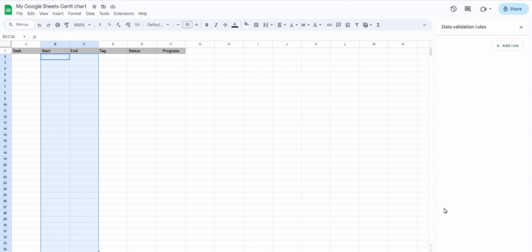 How To Create A Gantt Chart In Google Sheets Kanbanchi