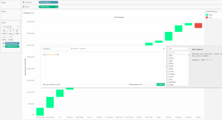 How To Create A Waterfall Chart In Tableau Visualitics