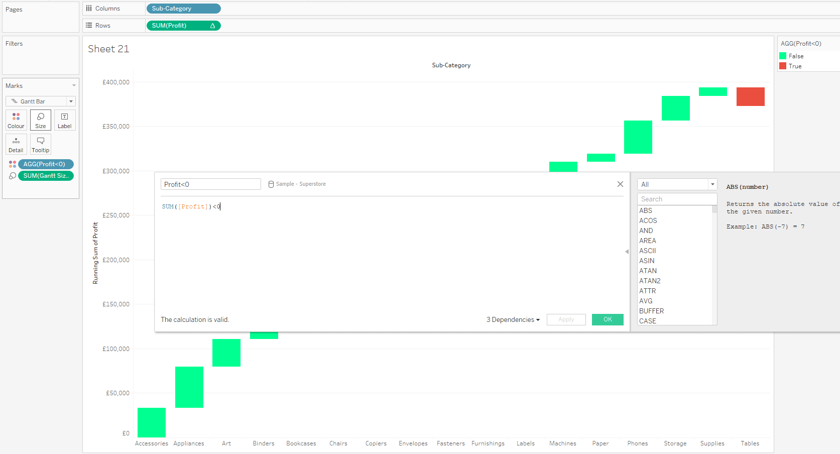 How To Create A Waterfall Chart In Tableau Visualitics