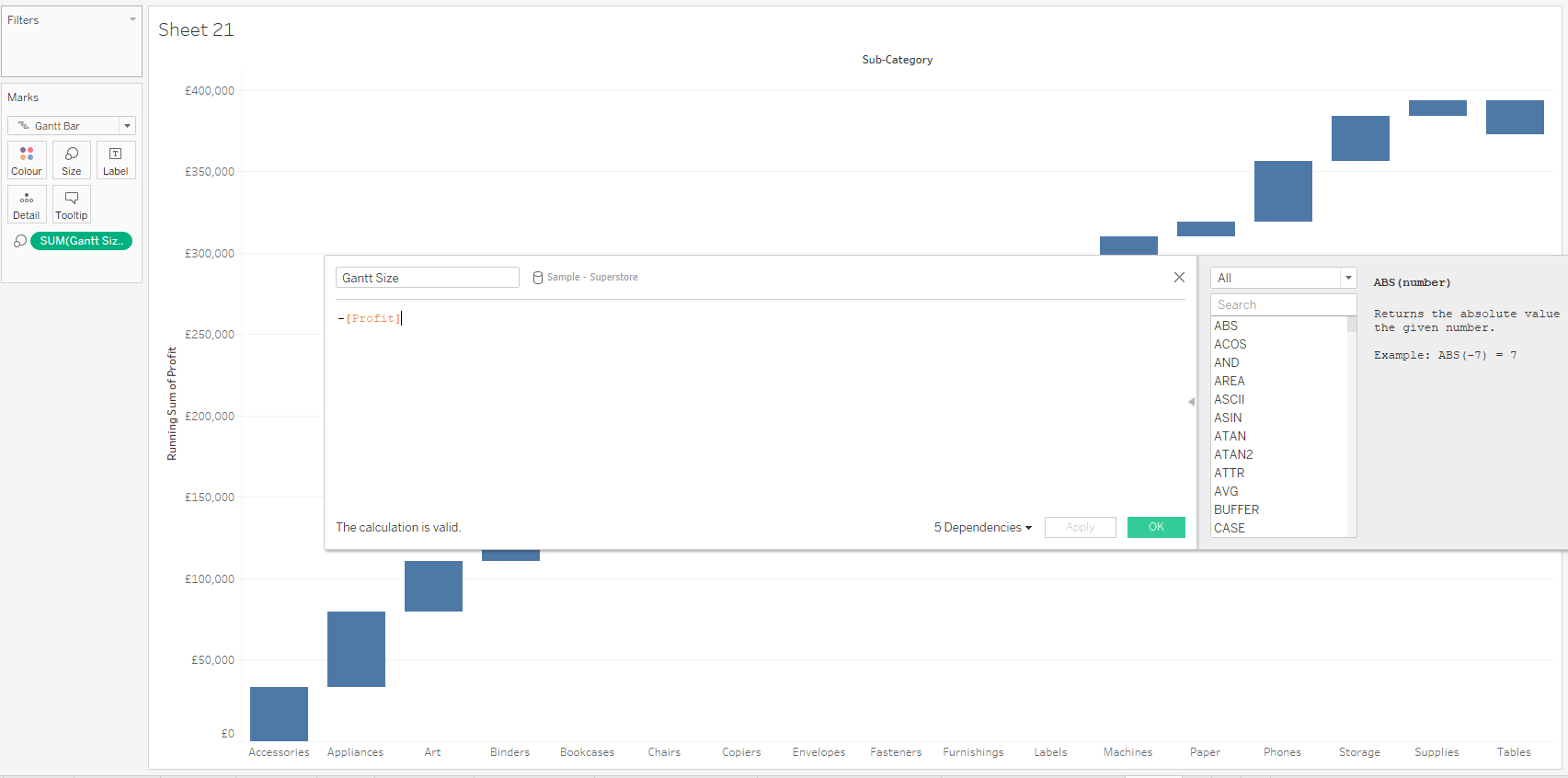 How To Create A Waterfall Chart In Tableau Visualitics