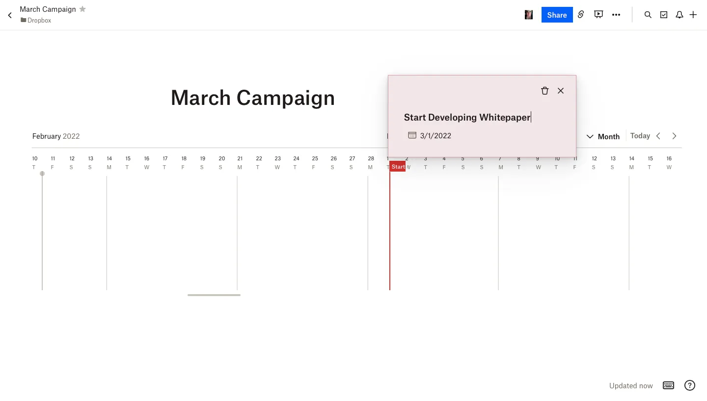 Dropbox Paper Gantt Chart