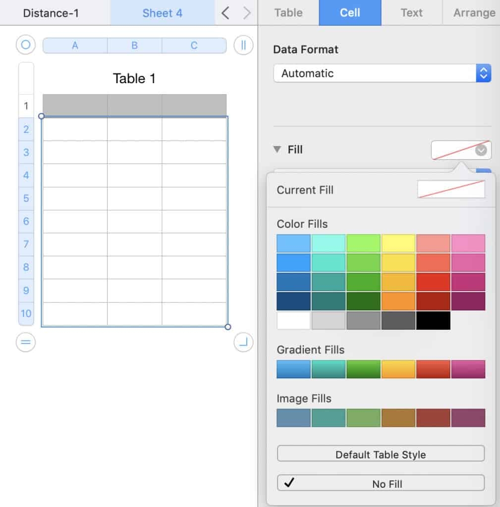Apple Numbers Gantt Chart Template