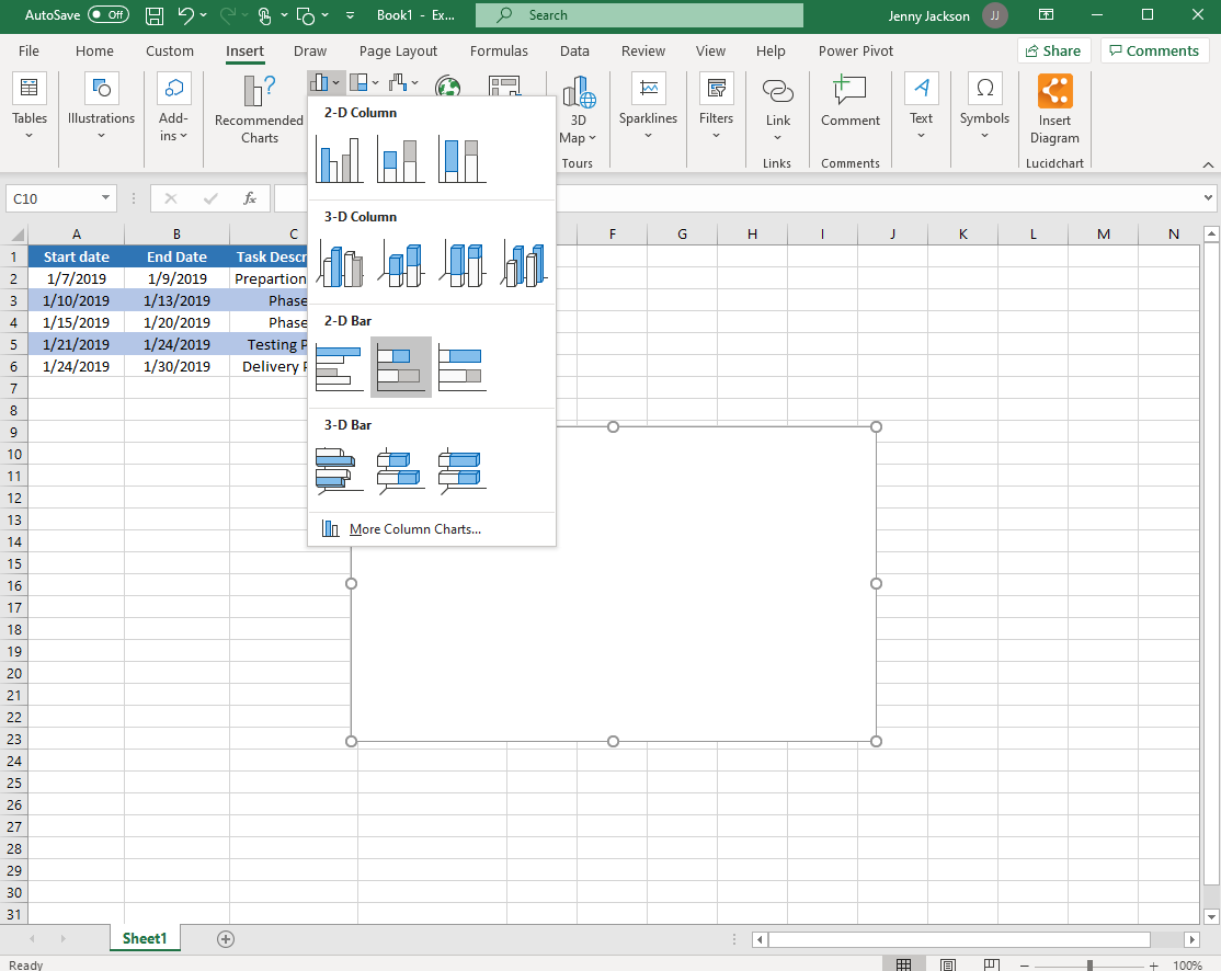 How To Make A Gantt Chart In Excel Lucidchart