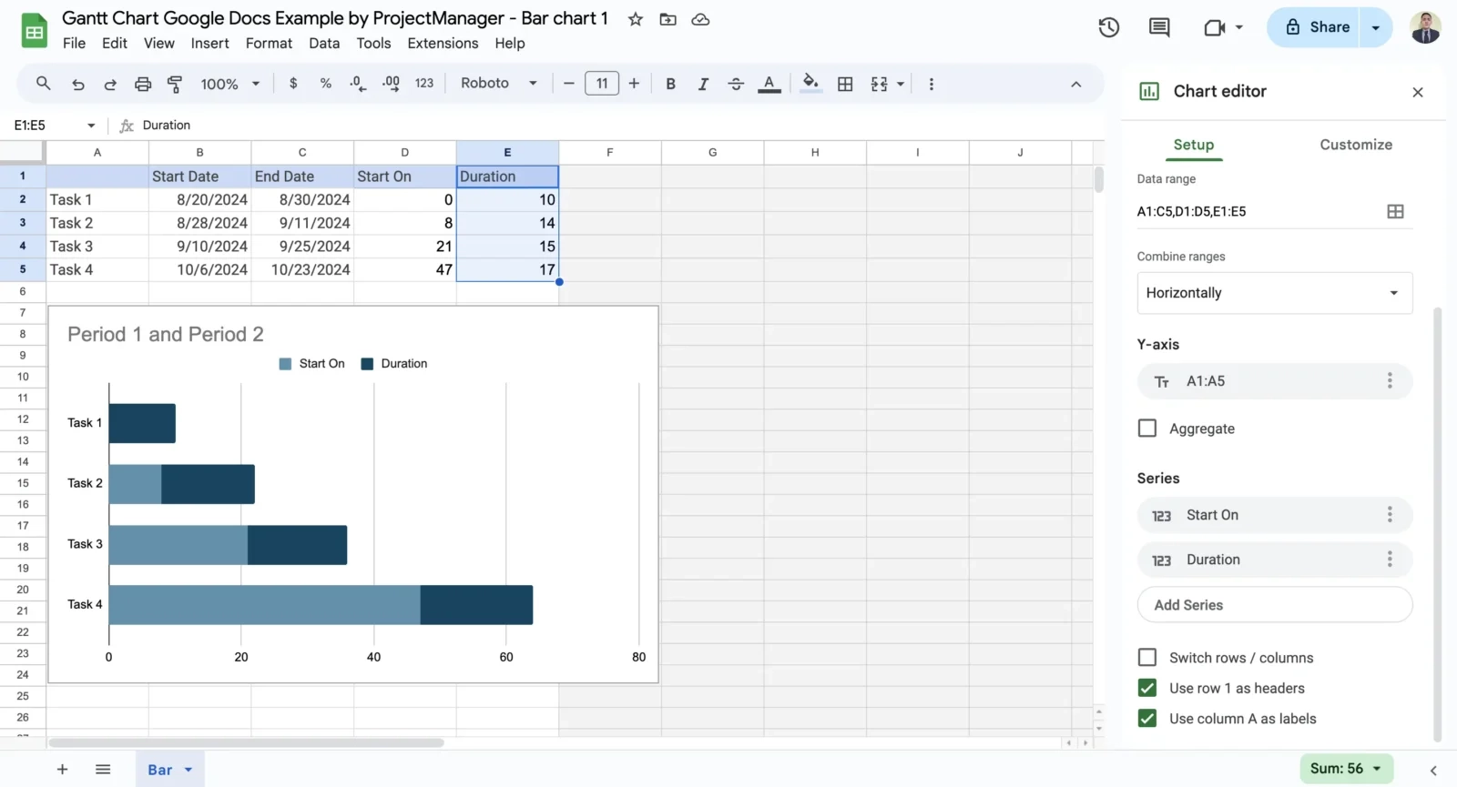 How To Make A Gantt Chart In Google Docs Template Included ProjectManager