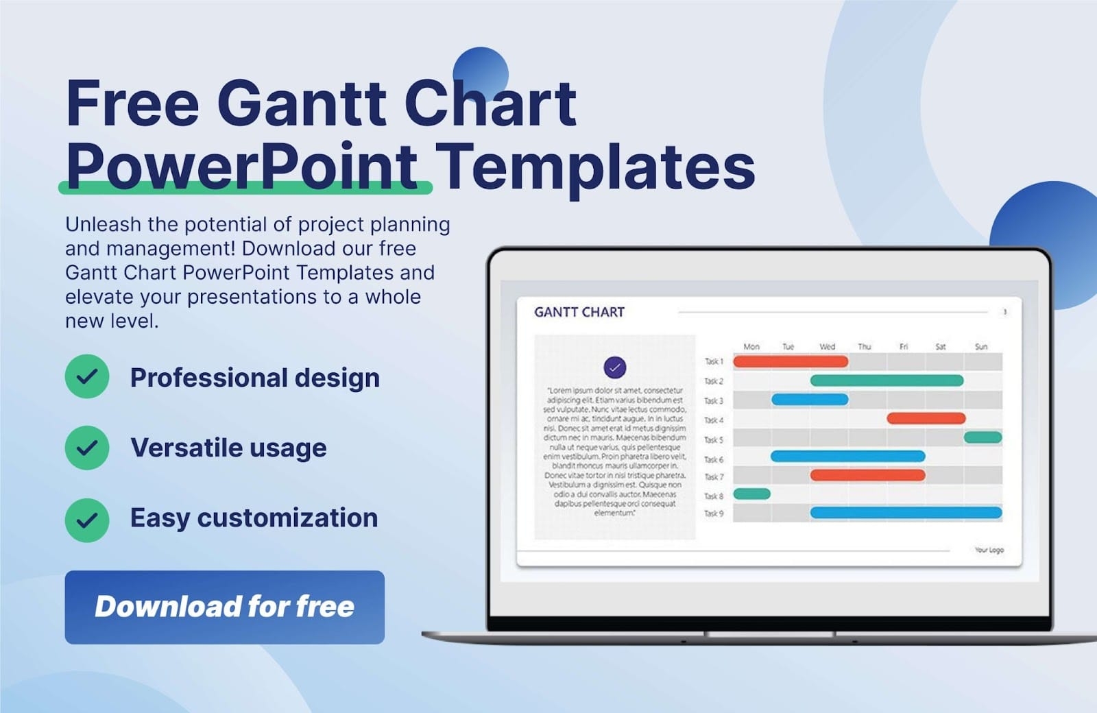 Gantt Chart Ppt Template