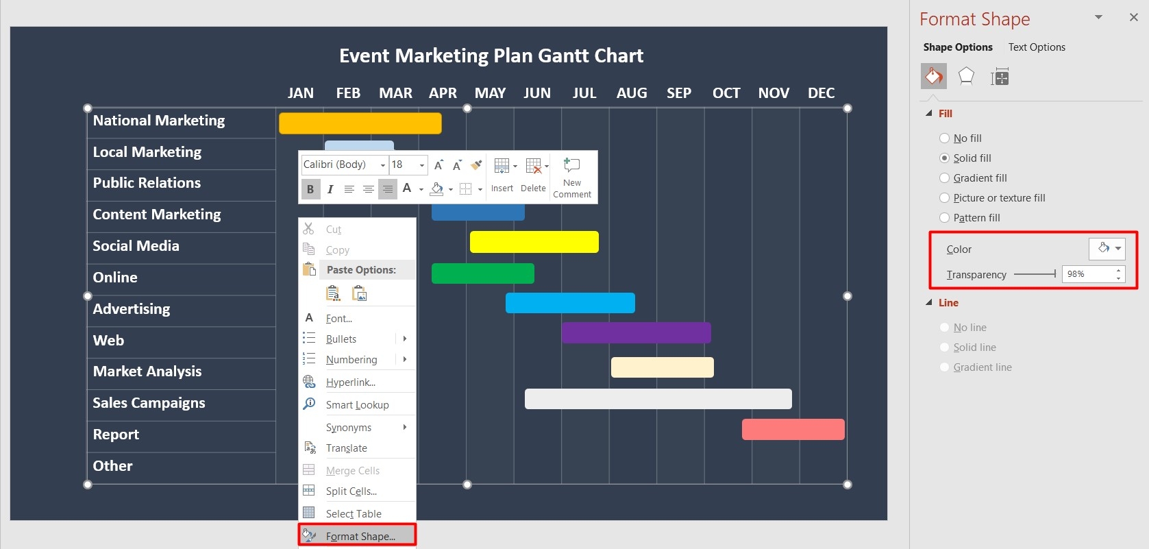 How To Make A Gantt Chart In PowerPoint How To Make A Gantt Chart In PowerPoint