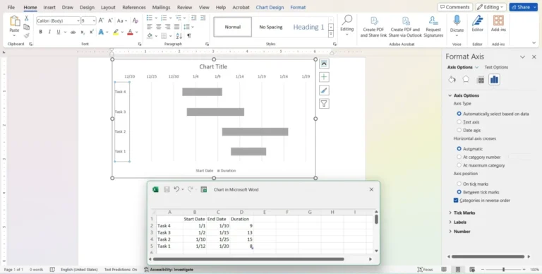 How To Make A Gantt Chart In Word Template Included 