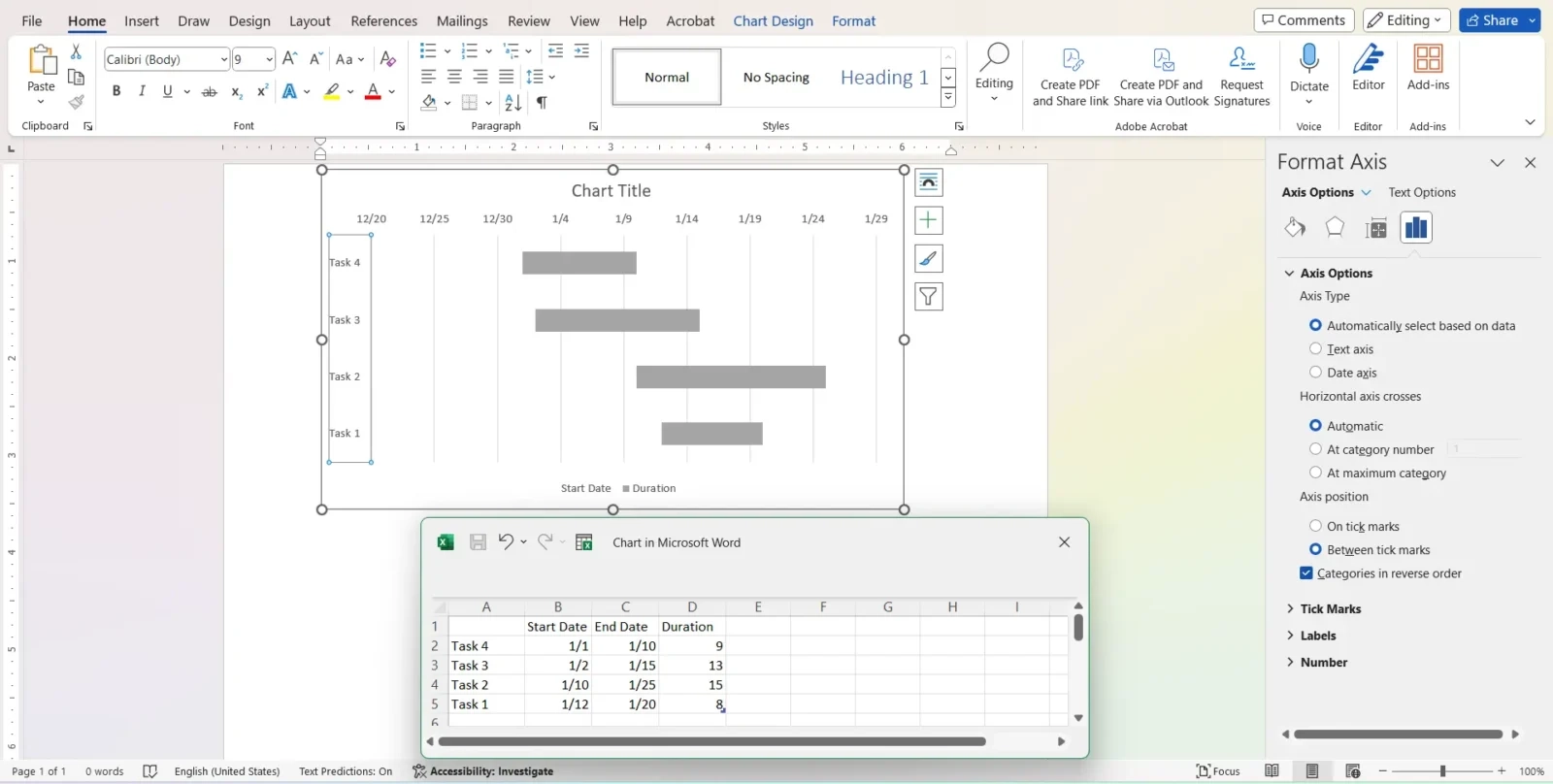 How To Make A Gantt Chart In Word Template Included 