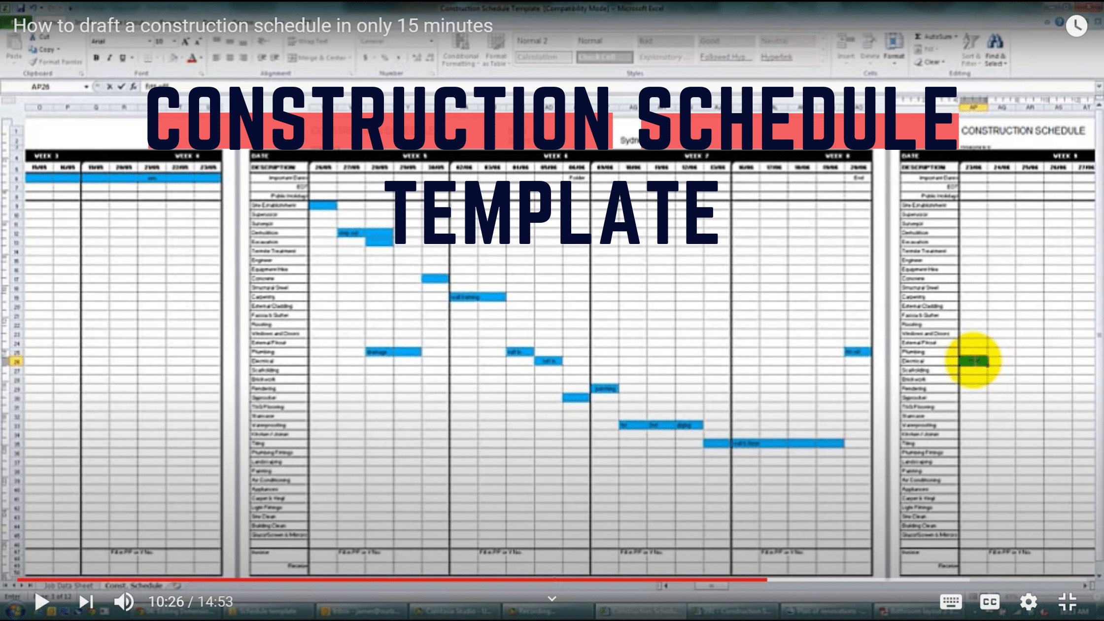 How To Plan Your Project Timeline With A Construction Schedule Template Free Download Renovation Junkies