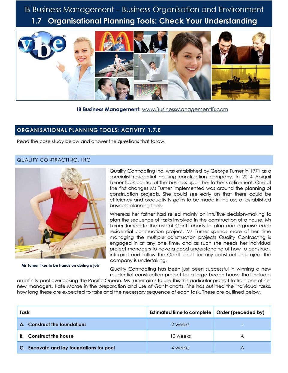 IB Business Management Sample Re