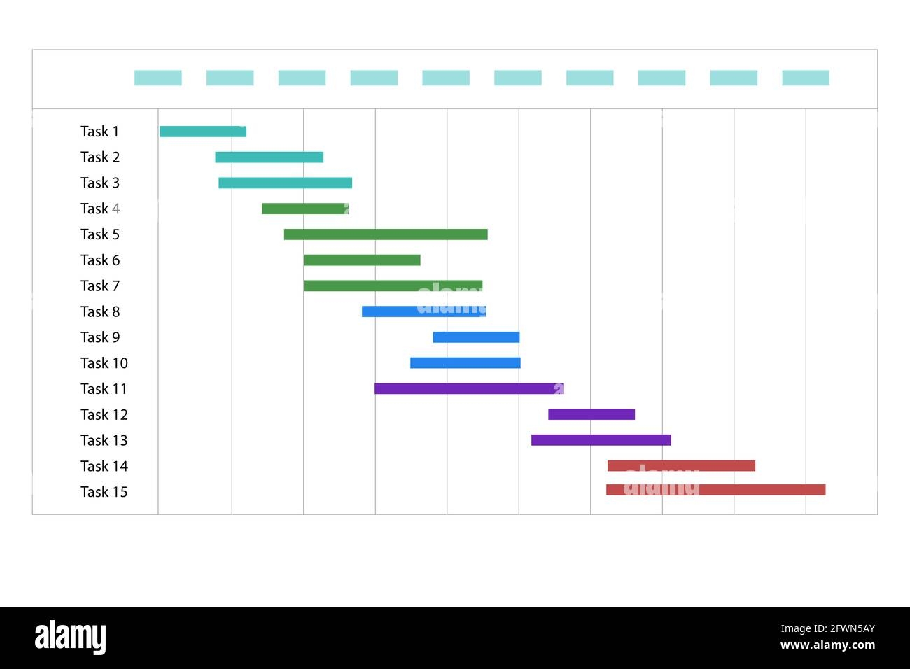 Illustration Of Gantt Chart In The Project Management Concept Stock Photo Alamy