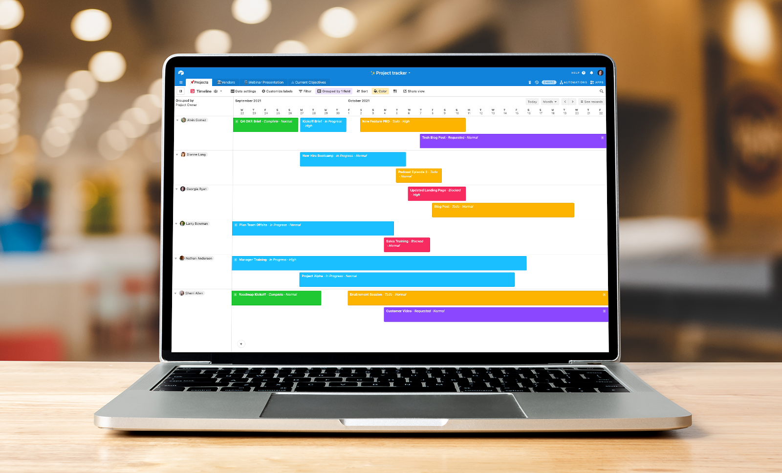 Airtable Gantt Chart View