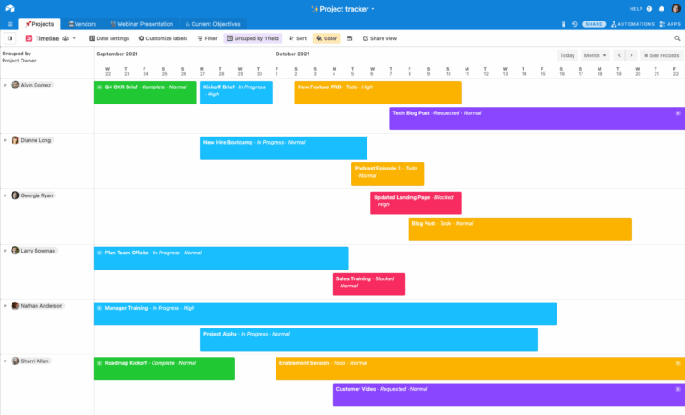 Introducing Airtable s New Timeline View Airtable Blog