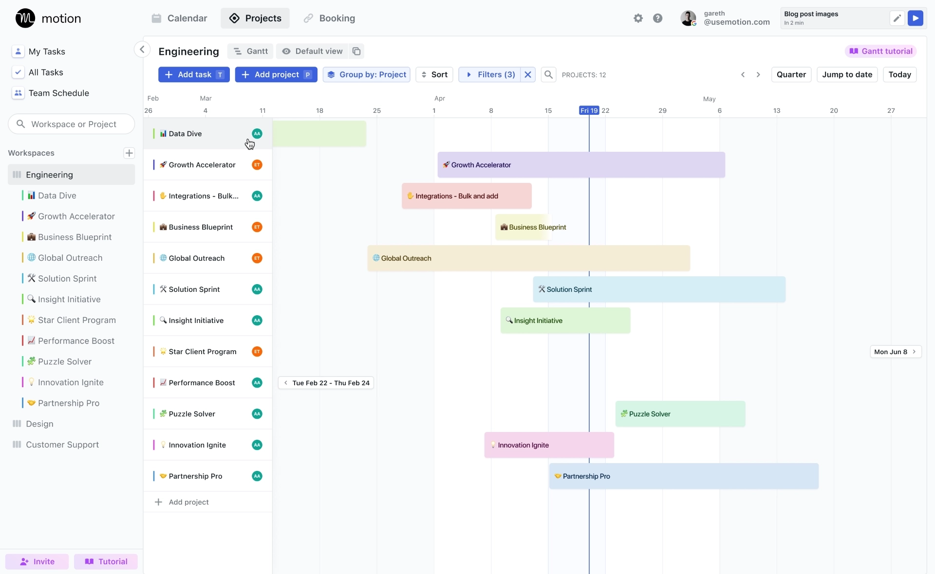 Introducing Gantt Chart Motion